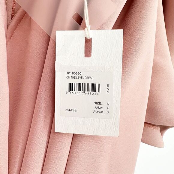 NEW Asos C/MEO On The Level Mini Dress Puff Sleeve Pink Small - Picture 8 of 12